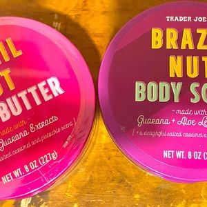 Trader Joe’s Brazil Nut body butter and scrub set. Factory Sealed